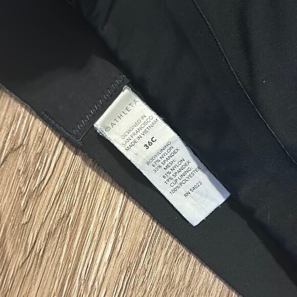 Athleta Phenomena Sports Bra Black Size 36C High Impact Activewear - Picture 2 of 4